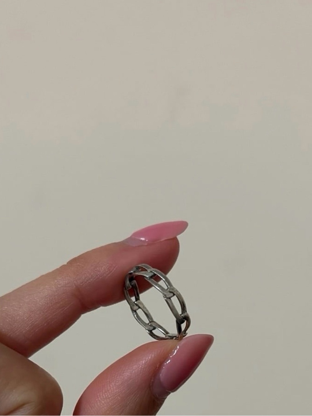 Silver Chain-Link Ring - Vermeil Jewelry